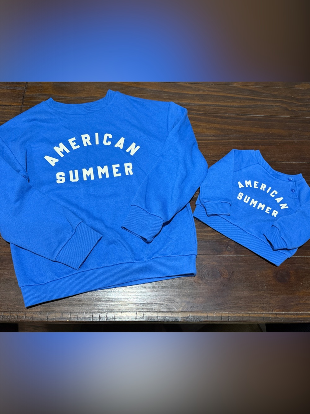Cat & Jack "American Summer" Sibling Matching Sweatshirts (Sizes 6/7 & 0-3M)